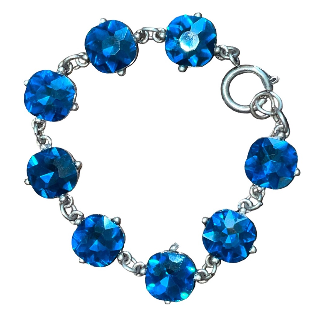 2/$50‎ Antiqued silver plated bracelet with midnight high-quality crystals